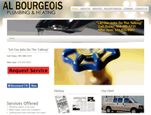 Tablet Screenshot of bourgeoisplumbing.com